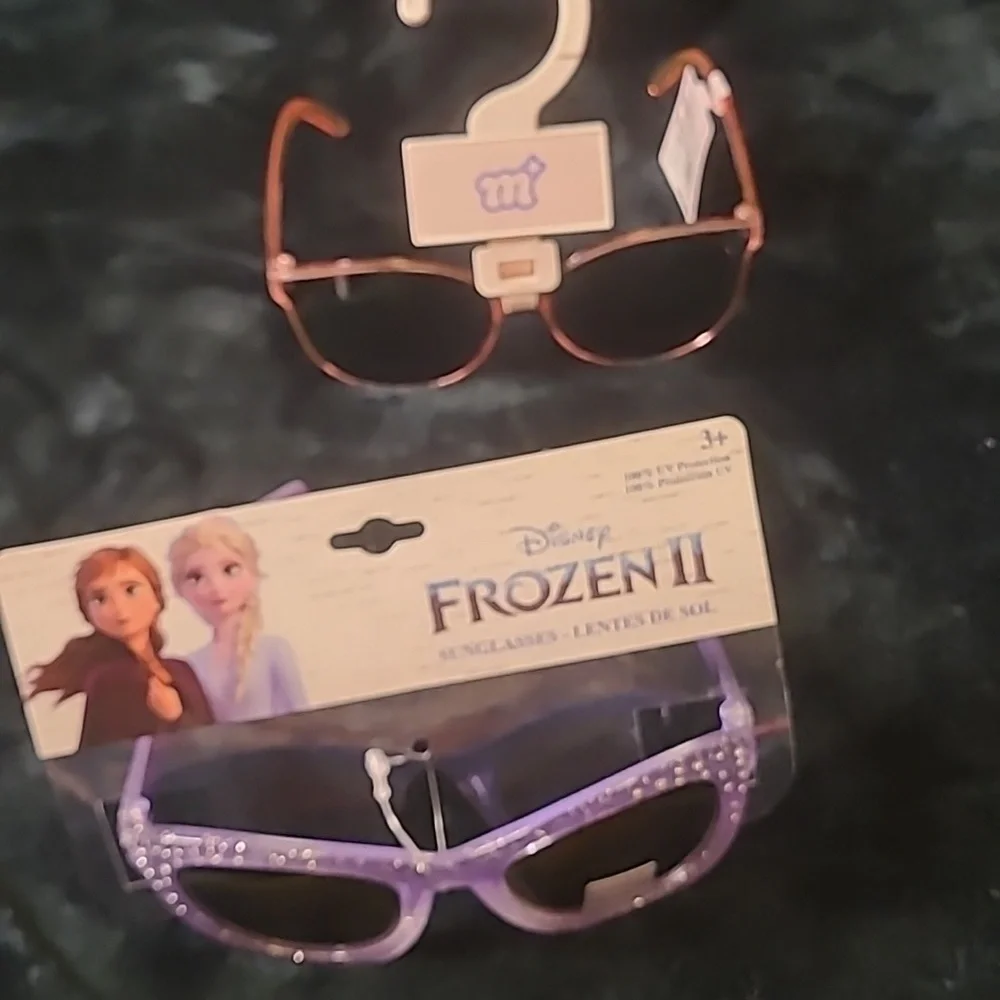 Disney Frozen II Glittery Princess Kids Sunglasses - Purple and Black